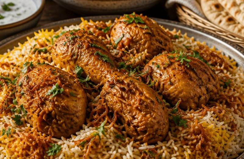 Halal Menu B – Klassisk Kyllingebiryani